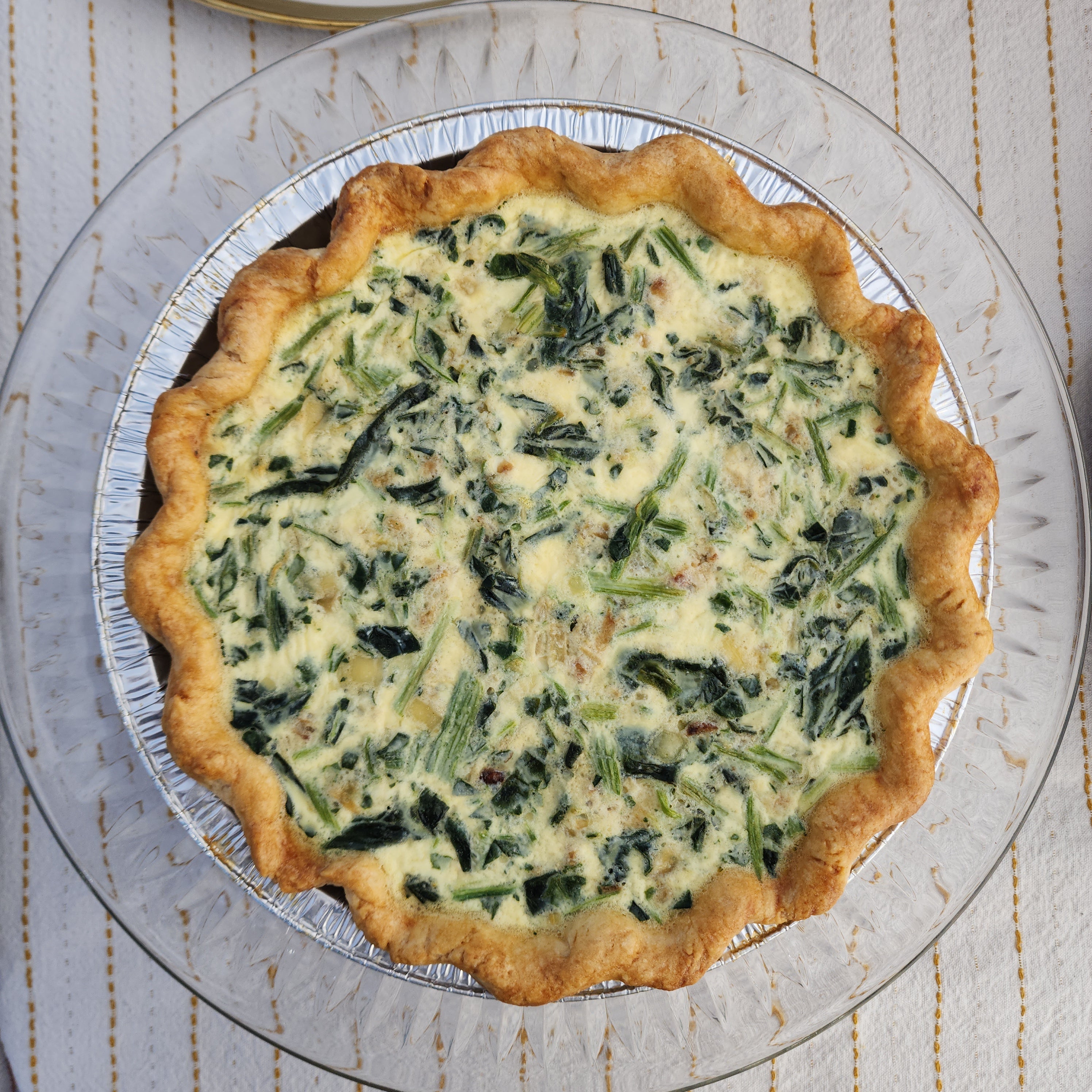Spinach Swiss Quiche (Thanksgiving Menu)