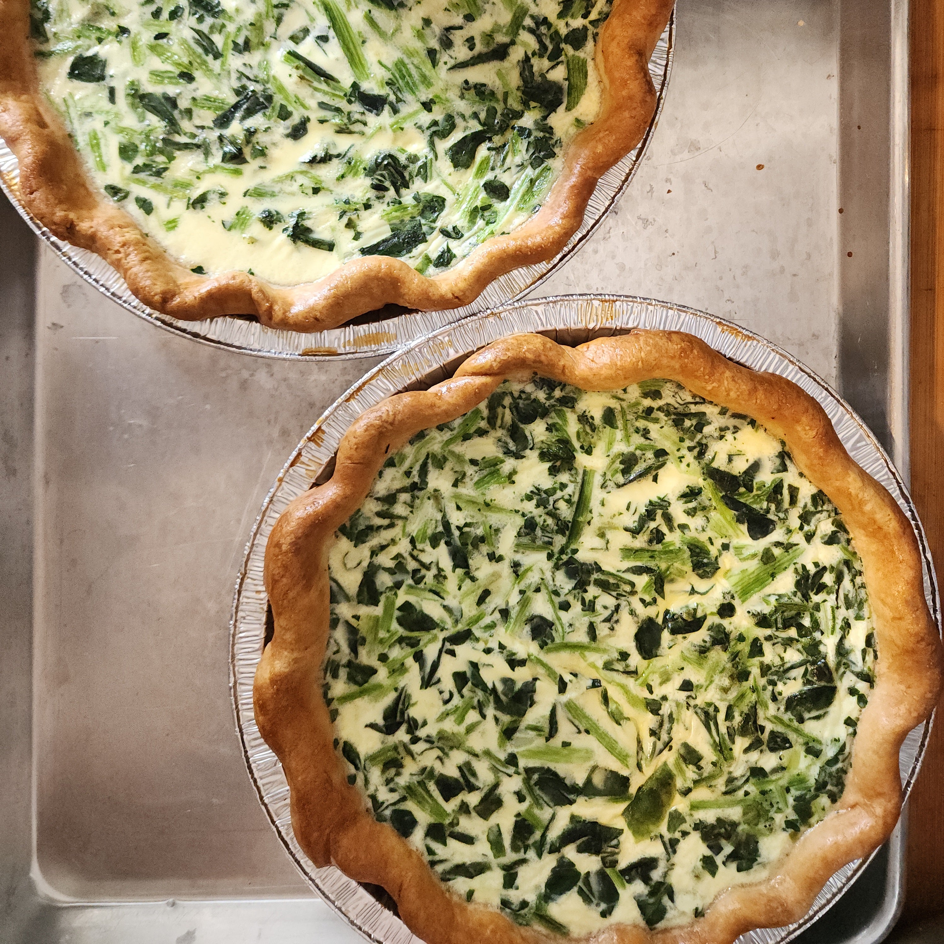 Spinach Swiss Quiche (Thanksgiving Menu)